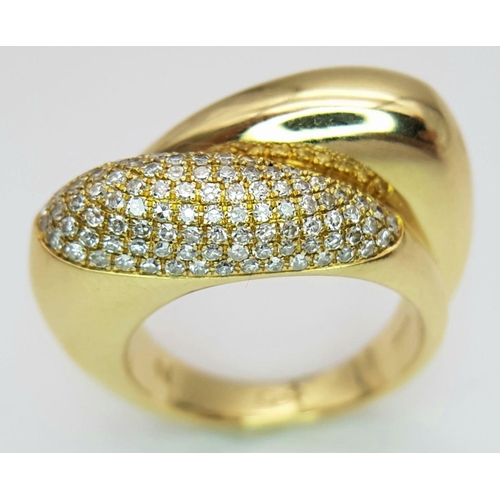 4 - AN 18K YELLOW GOLD DIAMOND SET LINKS OF LONDON RING 0.75CT, 12.9G TOTAL WEIGHT, SIZE M.

ref: SC 109... 