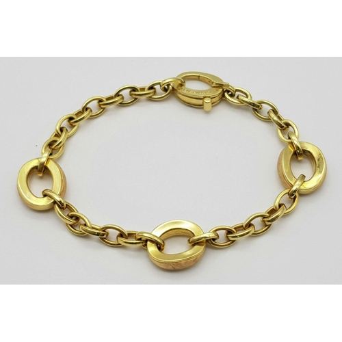 5 - A 18K YELLOW GOLD CHIMENTO BRACELET 17G TOTAL WEIGHT, 20CM LENGTH.

ref: SC 1082