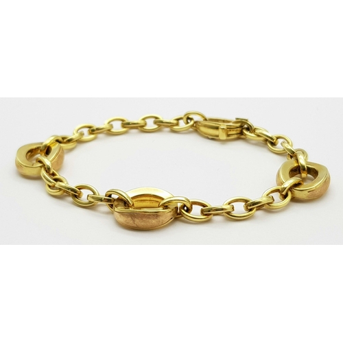 5 - A 18K YELLOW GOLD CHIMENTO BRACELET 17G TOTAL WEIGHT, 20CM LENGTH.

ref: SC 1082