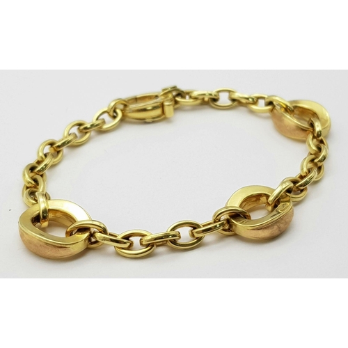 5 - A 18K YELLOW GOLD CHIMENTO BRACELET 17G TOTAL WEIGHT, 20CM LENGTH.

ref: SC 1082