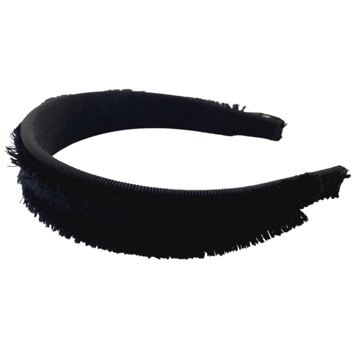 120 - A fashion Salvatore Ferragamo black velvet head band. Ref 18320