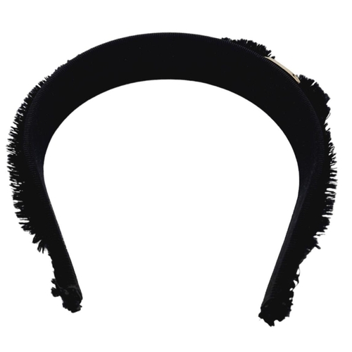 120 - A fashion Salvatore Ferragamo black velvet head band. Ref 18320