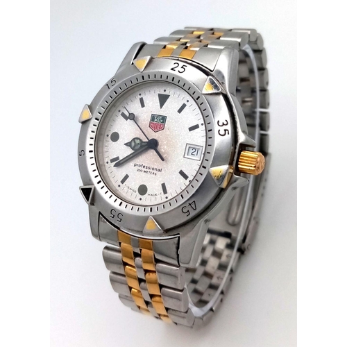 99 - A TAG HEUER 200 PROFFESIONAL WD1221-K-20 WATCH. FULL WORKING ORDER. BEZEL NEEDS NEW SPRING. REF: A/S... 