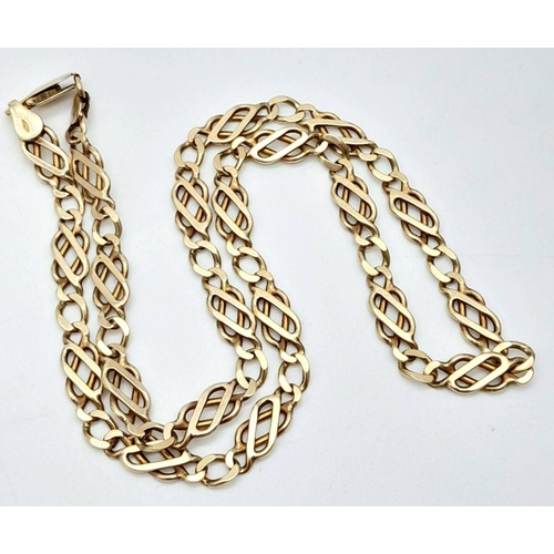 61 - A 9k Yellow Gold Celtic Necklace, 16.8g total weight, 42cm length.

ref: TC02