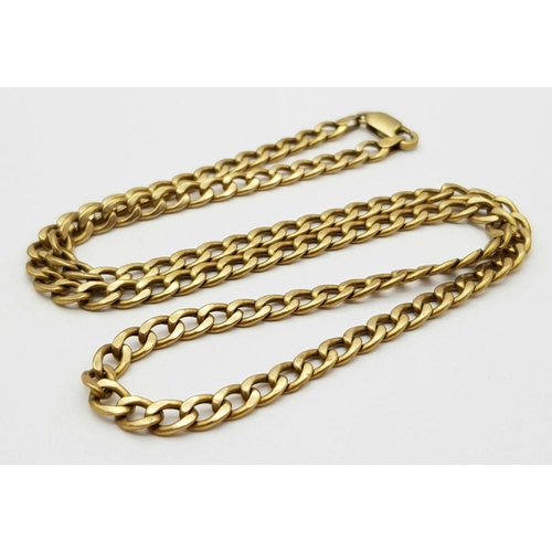 88 - A 50cms 9K GOLD CURB LINK NECK CHAIN ,     10.9gms