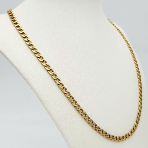 88 - A 50cms 9K GOLD CURB LINK NECK CHAIN ,     10.9gms