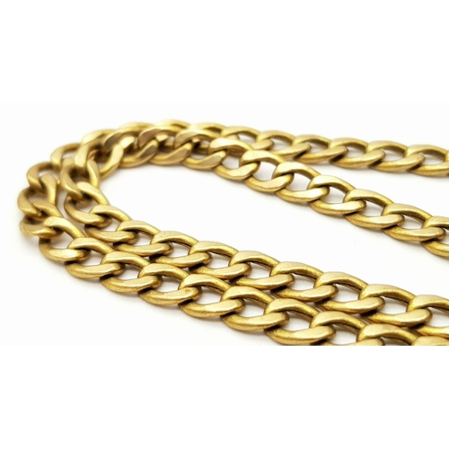 88 - A 50cms 9K GOLD CURB LINK NECK CHAIN ,     10.9gms