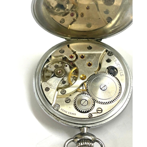 183 - A Vintage masonic dial pocket watch, in working order.