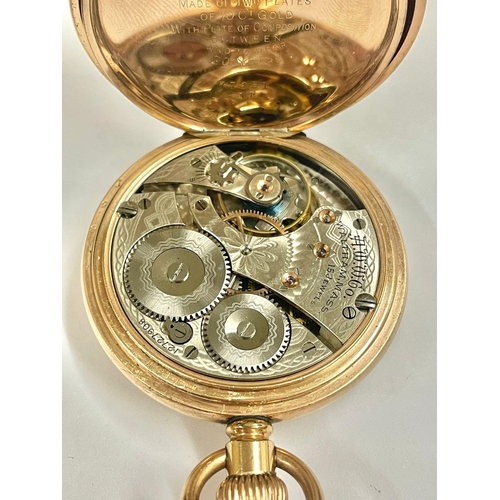 79 - A Vintage Waltham full hunter pocket watch, in working order.