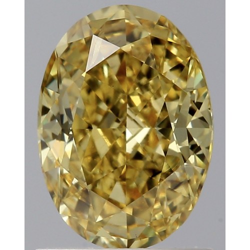 165 - 1.03CT OVAL CUT LAB-GROWN DIAMOND, COLOUR FANCY YELLOW, CLARITY SI1. COMES WITH IGI CERTIFICATE. MEA... 