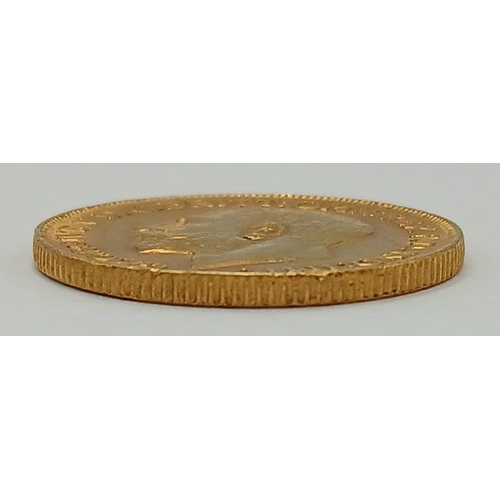 1 - A 1912 George V Full 22K Gold Sovereign. 8g.