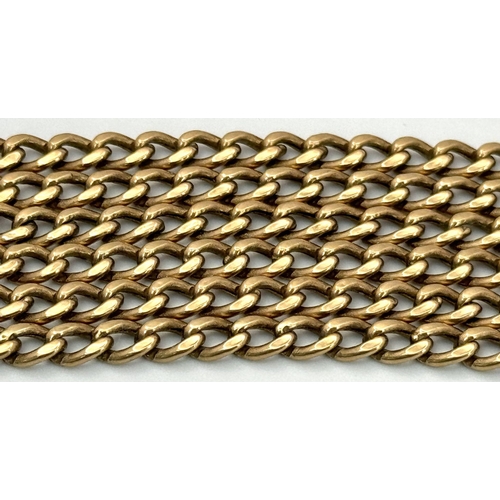 107 - An Italian 9K Yellow Gold Small Curb Link Chain. 48cm length. 6.4g weight.