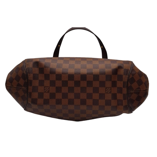 143 - A Louis Vuitton Damier Ebene Sistina Shoulder Bag. Coated canvas exterior with leather trim, gold-to... 