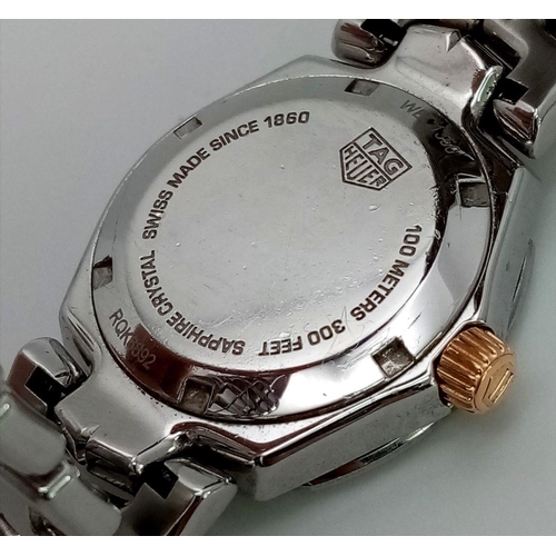 47 - A Tag Heuer Link Quartz Ladies Watch. Stainless steel bracelet and case - 32mm. Mother of pearl dial... 