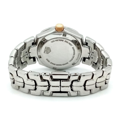 47 - A Tag Heuer Link Quartz Ladies Watch. Stainless steel bracelet and case - 32mm. Mother of pearl dial... 