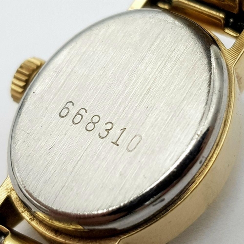 1540 - An USSR Made Sekonda Ladies 17 Jewel Manual Wind Gold Tone Watch.-16mm Case. Full Working Order. Com... 