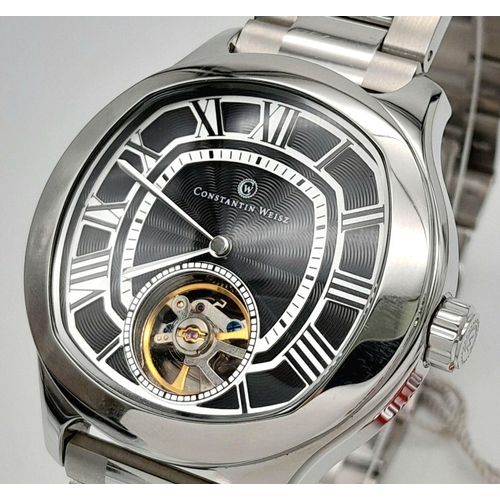 1337 - A Men’s Constantin Weisz Open Heart Design, Skeleton Back, Automatic Watch Model 18S059CW. 43mm Case... 