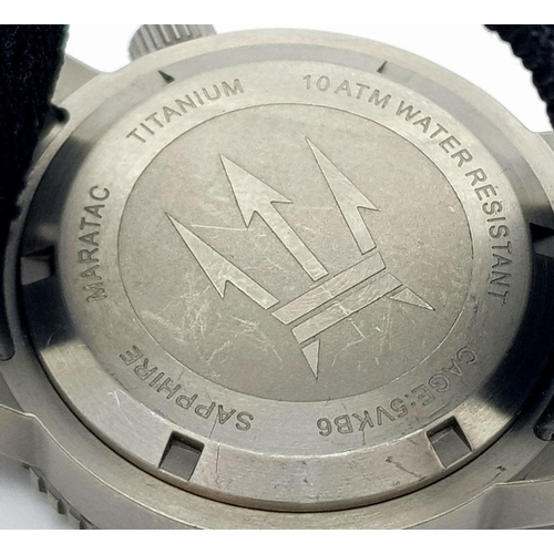 1344 - A Full Military Specification Maratac X1 SR-35 Titanium Automatic Divers Watch- 40mm Case. These wat... 