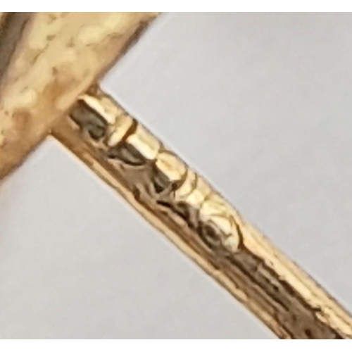 14 - Classic pair of 9 CARAT GOLD DOLPHIN STUD EARRINGS.Consisting Dolphins swimming through hoops. Compl... 