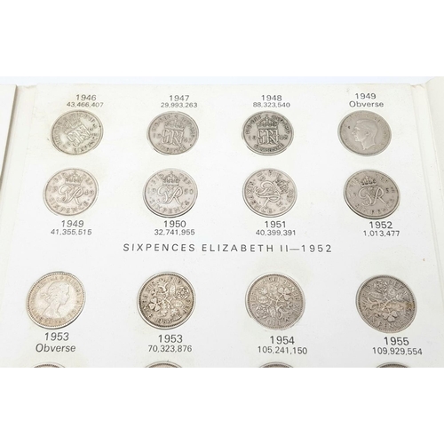 154 - Complete collection of Great Britain SHILLINGS and SIXPENCES 1937 to 1967 in a ‘ SANDLES’ 3 page Fol... 