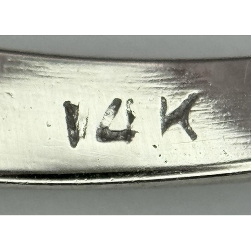 268 - A 14K White Gold Diamond Solitaire Ring. A Near white 0.65ct brilliant round cut diamond. Ref: 18455