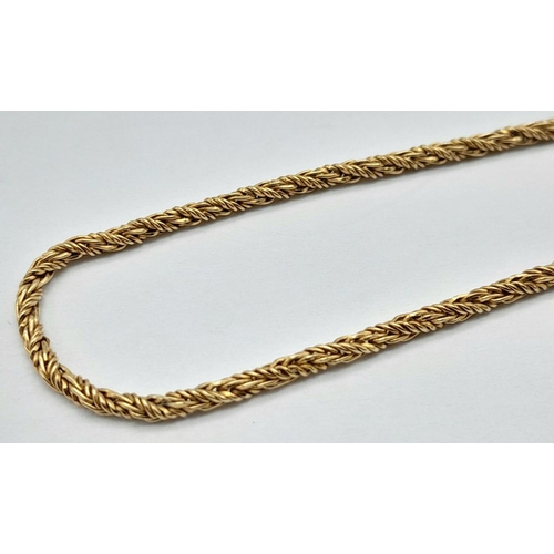 42 - Classic 9 carat GOLD ROPE NECKLACE. 6.7 grams. 50 cm (20”).