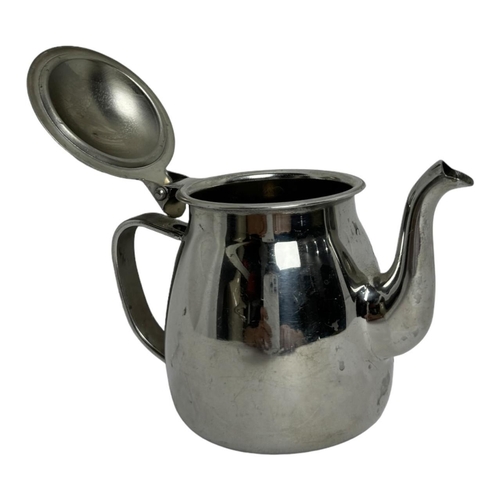 1335 - A US army officer coffee/tea 3 piece set: one teapot and two creamers, marked 