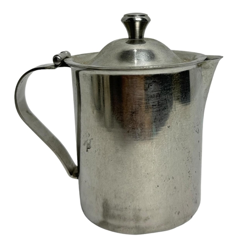 1335 - A US army officer coffee/tea 3 piece set: one teapot and two creamers, marked 