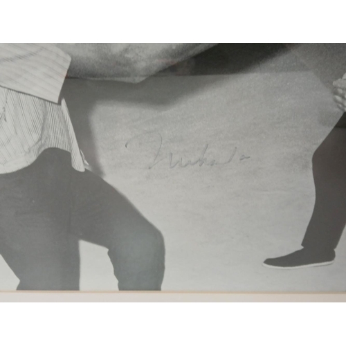 295 - A Framed and Glazed, Very Rare, Certified Original Signature, Muhammad Ali Signed Black and White Ph... 