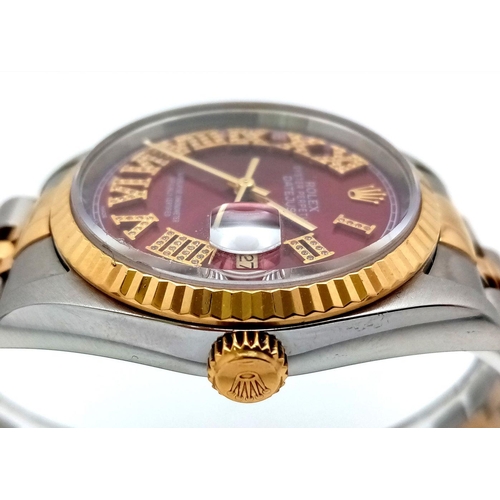 2 - A Rolex Datejust Automatic Gents Watch. Model 16233. Jubilee bracelet. Bi-metal case - 35mm. Metalli... 