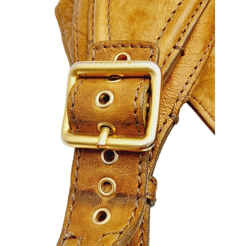 220 - A Givenchy Brown Eclipse Hobo Bag. Leather exterior, gold-toned hardware, adjustable handle strap, o... 