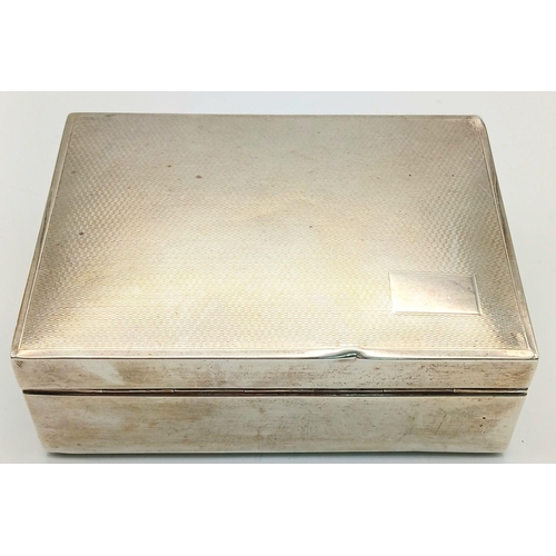 1677 - Withdrawn A Vintage Sterling Silver Trinket Box. Wood interior. Felt bottom. Empty cartouche. 11 x 8... 