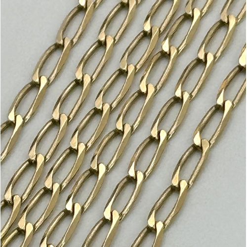 239 - A 9K GOLD INTRLINK NECK CHAIN .   4.2gms     60cms