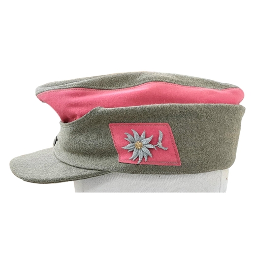 34 - A 3rd Reich Enlisted Mans SA Troopers Alpenland M43 Winter Ski Cap.