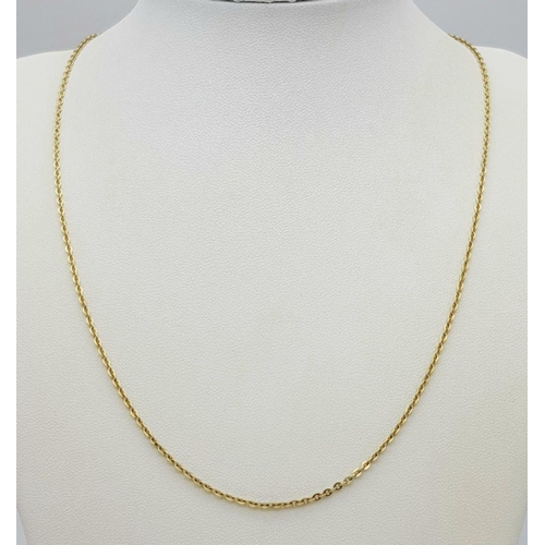 63 - Classic  9 carat GOLD CIRCULAR LINK CHAIN NECKLACE. Fully hallmarked. 3.5 grams. 45 cm. Please see p... 