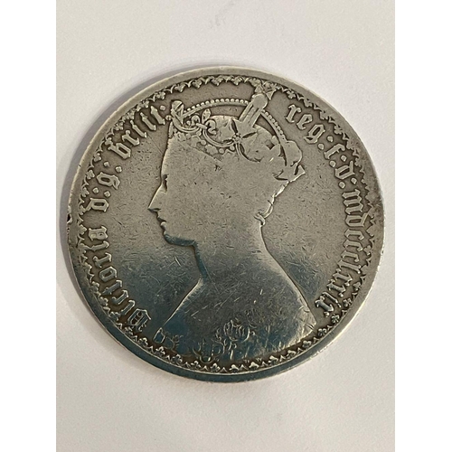 202 - 1879 GOTHIC SILVER FLORIN. Fine condition. Please see pictures.