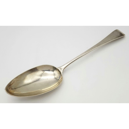 595 - Antique GEORGE III SILVER TABLESPOON. ‘Old English’  Shape. Clear hallmark for Stephen Adams, London... 