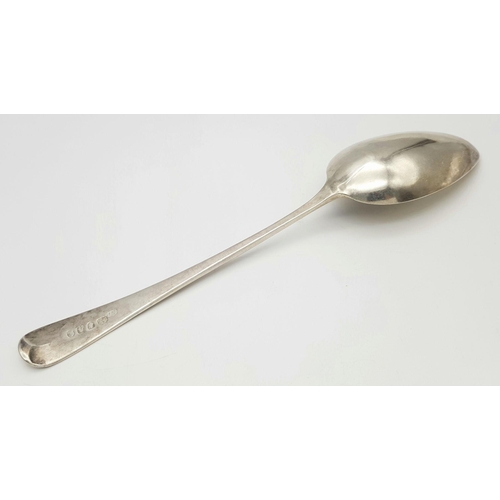 595 - Antique GEORGE III SILVER TABLESPOON. ‘Old English’  Shape. Clear hallmark for Stephen Adams, London... 