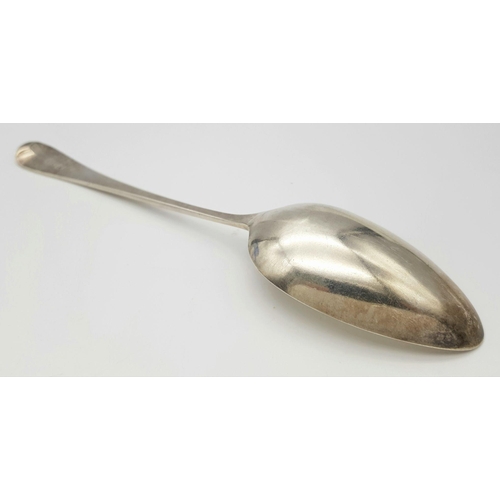 595 - Antique GEORGE III SILVER TABLESPOON. ‘Old English’  Shape. Clear hallmark for Stephen Adams, London... 