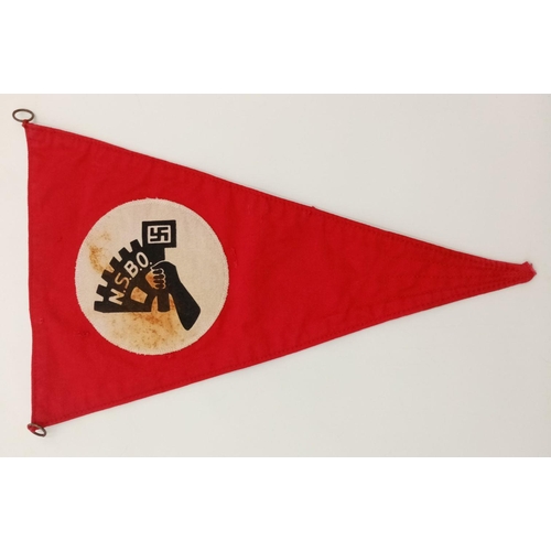 608 - A 3rd Reich National Socialist Factory Cell Organization Sports Pennant. Each organisation within th... 