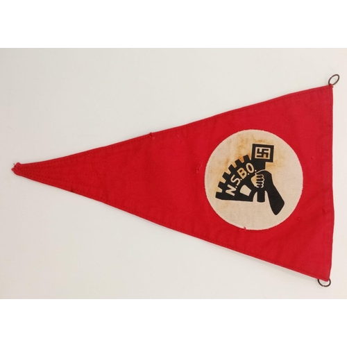 608 - A 3rd Reich National Socialist Factory Cell Organization Sports Pennant. Each organisation within th... 