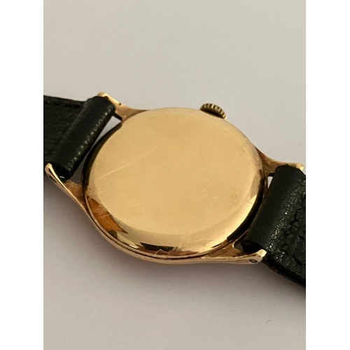 77 - Gentlemans vintage 9 carat GOLD ‘LIMIT’  WRISTWATCH. Swiss made and set in a hallmarked Denison Gold... 