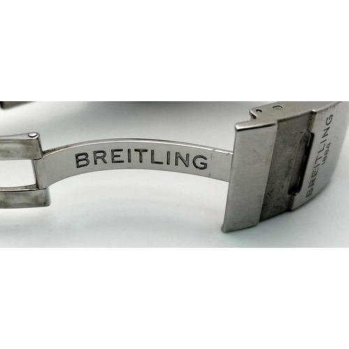 192 - A Breitling SuperOcean Automatic Gents Watch. Stainless steel bracelet and case - 44mm. Blue dial wi... 