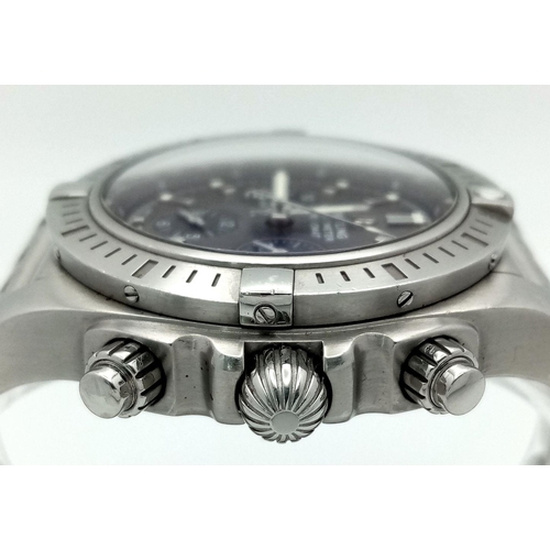 164 - A Breitling Chronograph AB0115 Automatic Gents Watch. Stainless steel bracelet and case - 44mm. Meta... 