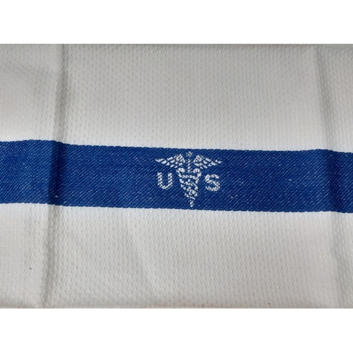 1001 - WW2 US Medical Unit Hand Towel. 89 x 44 cm.