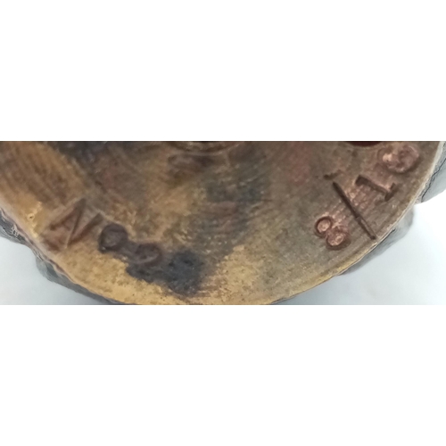 496 - INERT WW1 British Mills No 5/23 Grenade. This early universal base, enabled the grenade to be used a... 