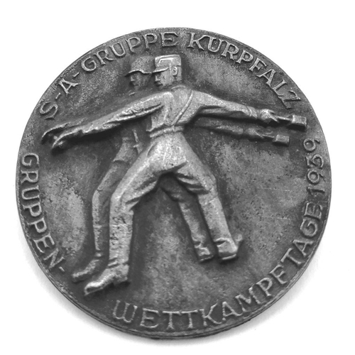 370 - A 1938 3rd Reich SA Gruppe Kurpfalz Wettkamftage (SA Group Kurpfalz Competition Days) Tinnie Badge.