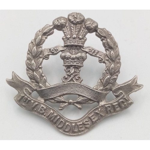 917 - WW1 1st Volunteer Battalion Middlesex Cap Badge.