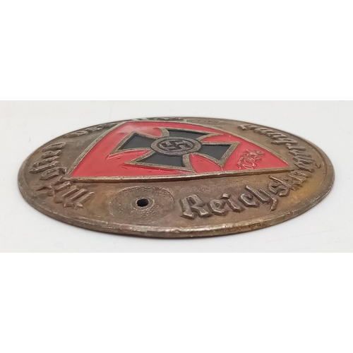 980 - 3rd Reich Veterans Plaque. “ Member of the National Socialists Empire Warrior League” This would hav... 