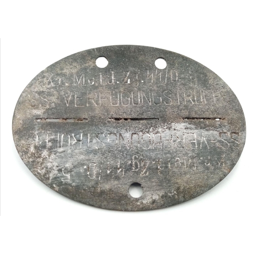 342 - WW2 German SS Dog Tag.